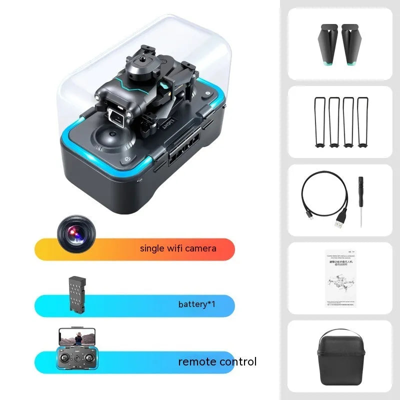 S96-black four-axis drone with obstacle avoidance and 4K camera for aerial photography