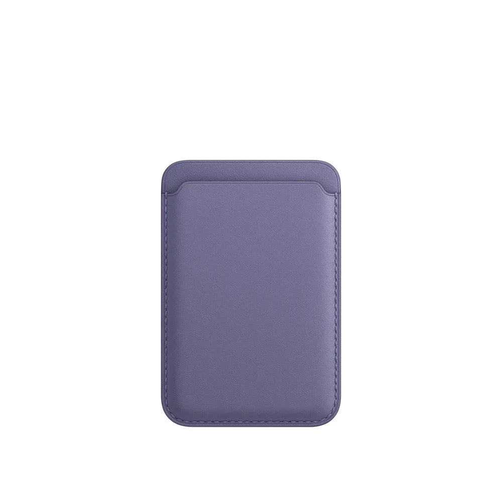 Black PU iPhone case with a magnetic card holder wallet back, MagSafe compatible