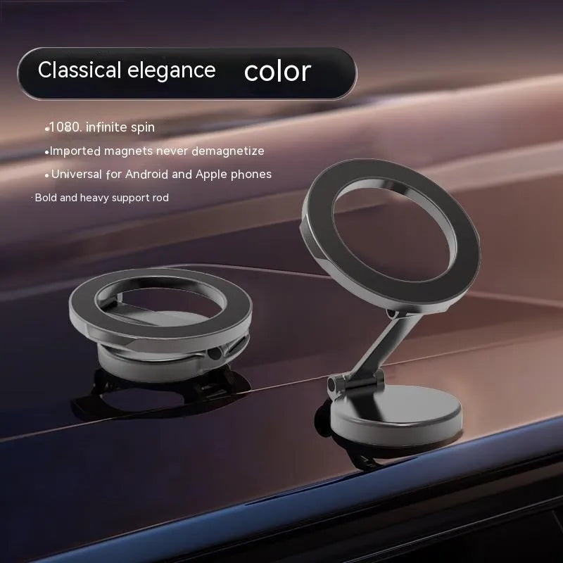 All-metal foldable magnetic car phone mount dashboard holder in Qian colour
