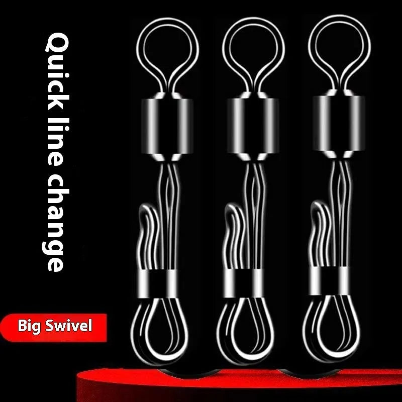 Brass quick-change barrel swivel bearing line clamp for craft and fishing, shown in a pack.