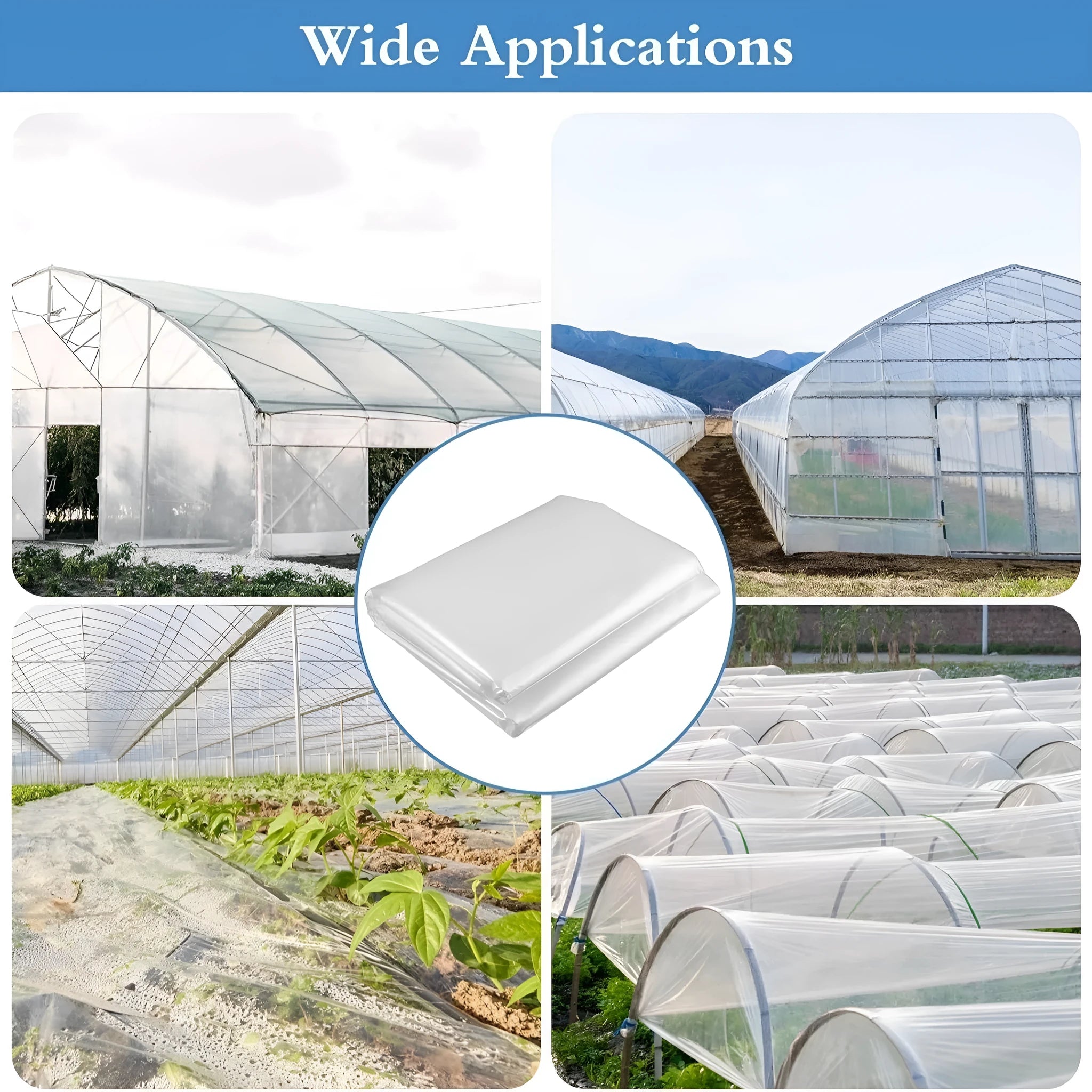 Plastic greenhouse cold film for vegetable shed insulation measuring 4x8 metres