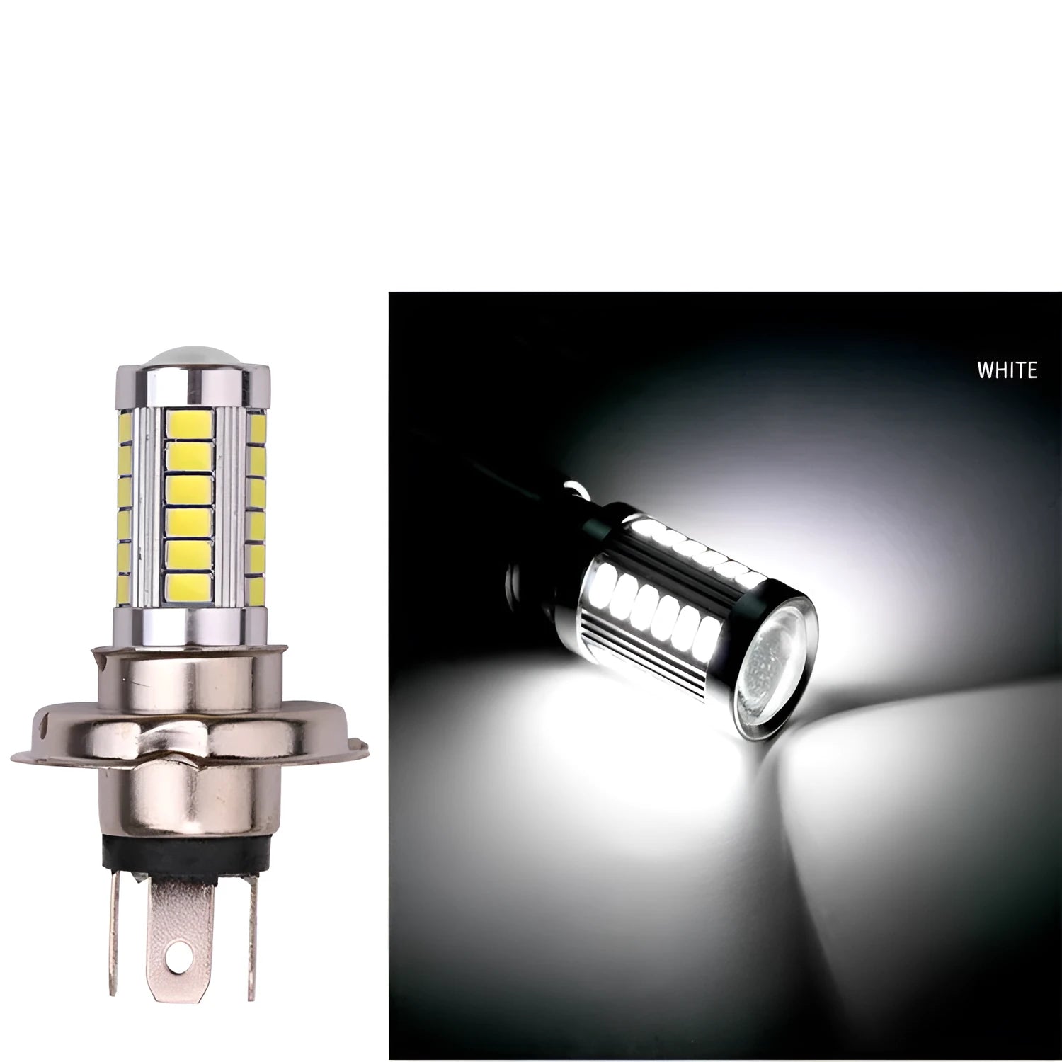 White LED fog light for motorcycle headlight, 63x18mm, 700LM output