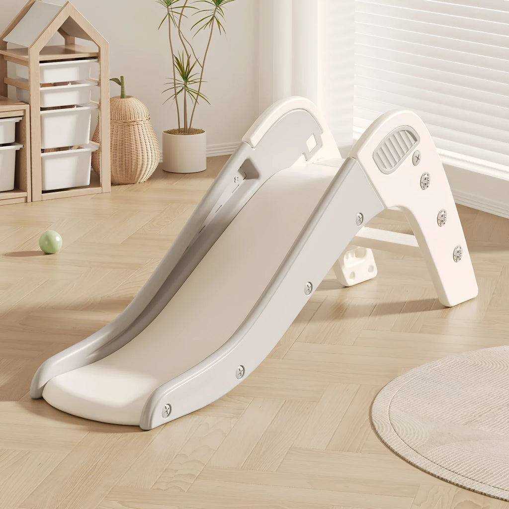 Small plastic baby slide in blue, yellow, brown or grey colours for children under 3 years old