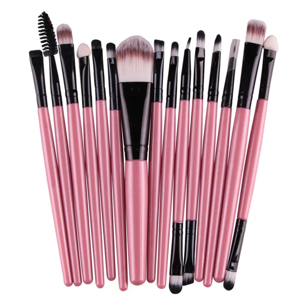 MAANGE 18-piece makeup brush set with fan-shaped contouring brushes