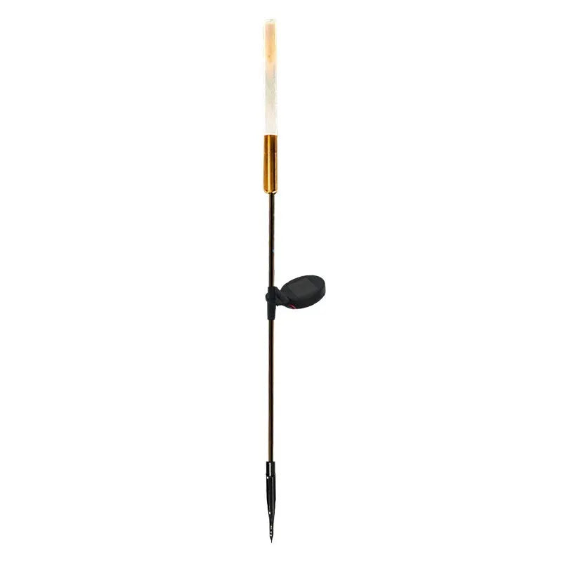 Solar outdoor LED lawn lamp in acrylic and hardware, 650mm to 1400mm models, with stainless steel wheat lamp option