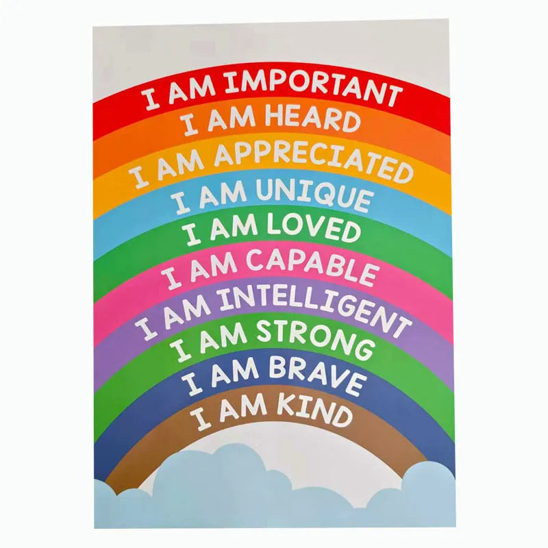 Calm corner poster set for classroom decoration, 12 or 16 sheets, sizes 42x28cm or 35x25cm, four cover colours