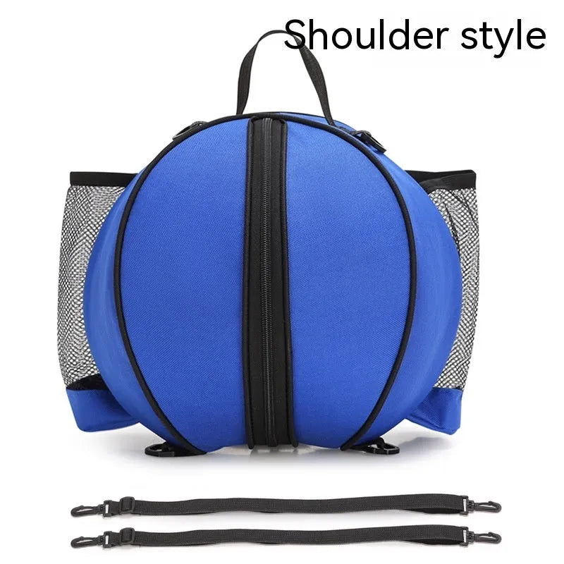 Oxford cloth basketball training bag showing 9 litre capacity with shoulder carrying options