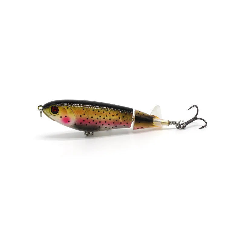 A 7.5cm long bionic soft fishing lure on a plain background, showing one of its multiple colour and style options.