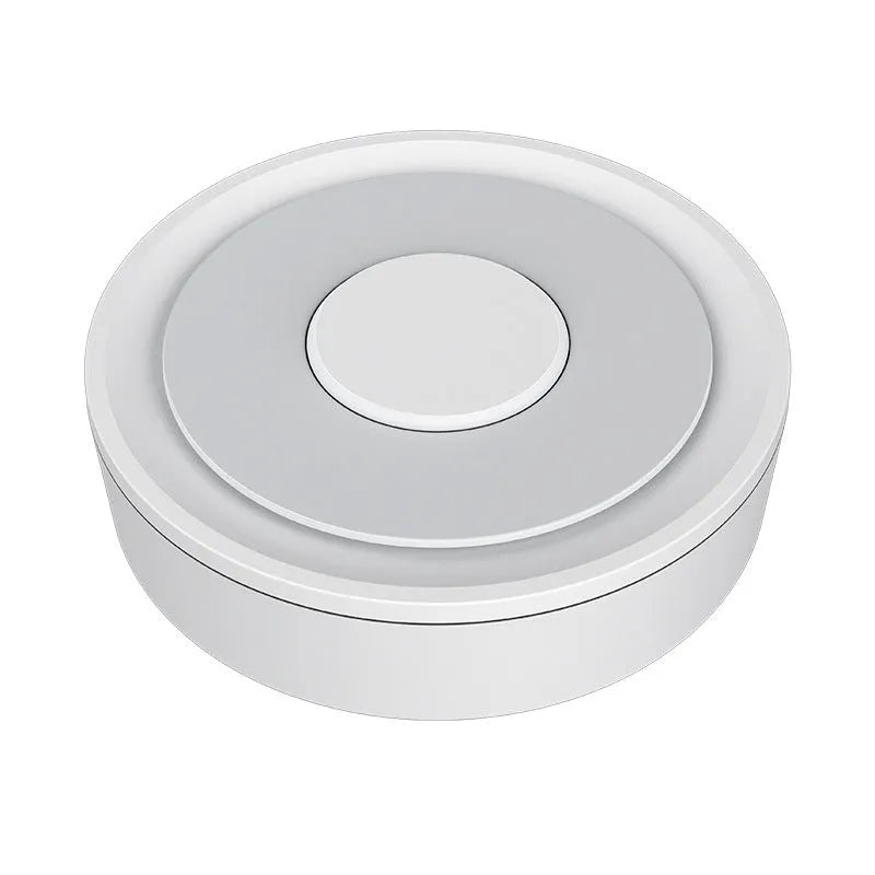 White ZigBee smart home gateway measuring 78mm with USB power for 55m device control