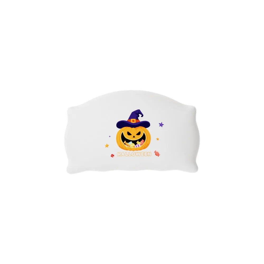 Cartoon Halloween doll table lamp with warm light, showing magic ghost design and dimensions 99x70x50mm