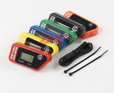 Black YSDS waterproof LCD maintenance reminder timer for vehicles and generators.