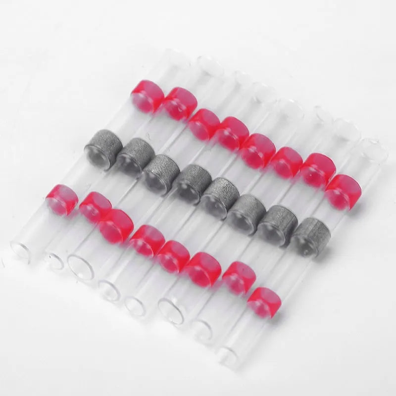 Heat shrink solder ring terminal connector in multiple colours for waterproof electrical connections