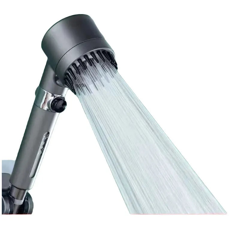 Portable ABS plastic massage shower head with three adjustable water pressure settings