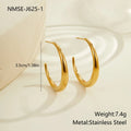 Titanium steel hoop earrings with 18K gold plating in large and small sizes