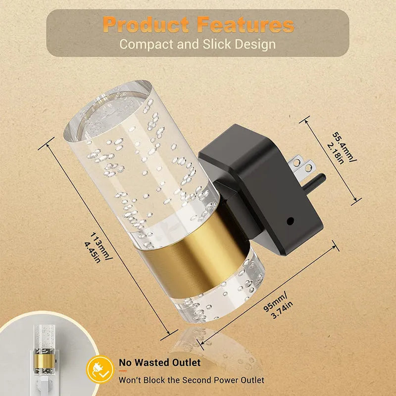 LED wall-mounted light sensor lamp with modern geometric design
