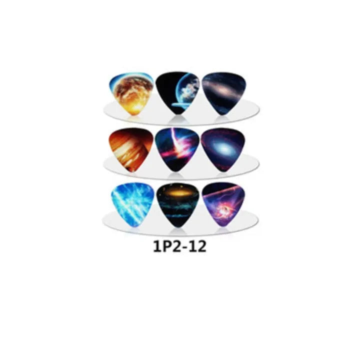Pack of 10 PVC guitar picks, 1.0mm thickness, colour 1S2-12