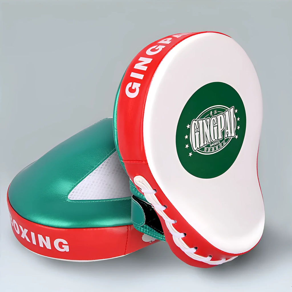 Vertical gold and green PU leather portable boxing sanda baffle target