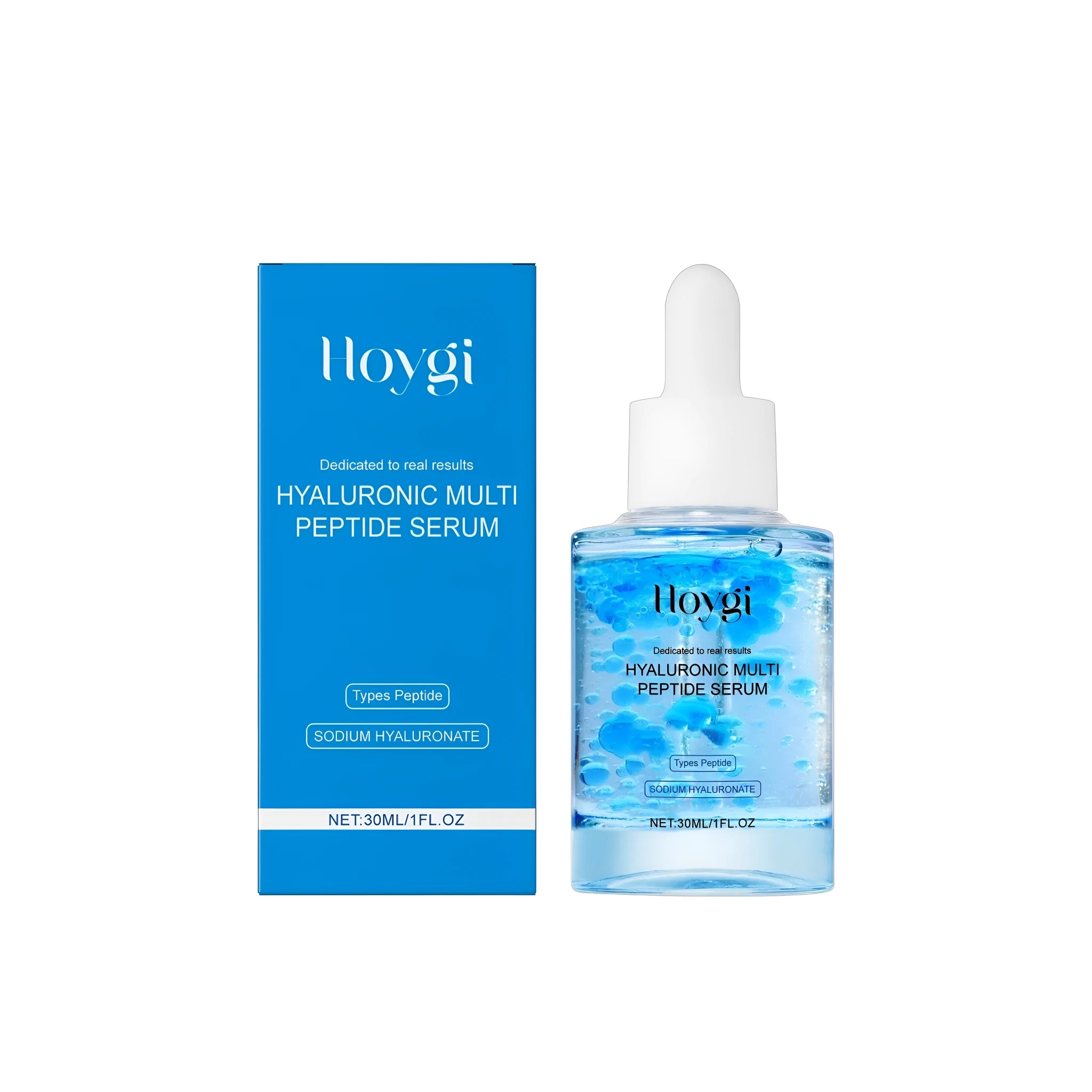 30ml Hyaluronic Multi Peptide Serum bottle with dropper for facial skincare application