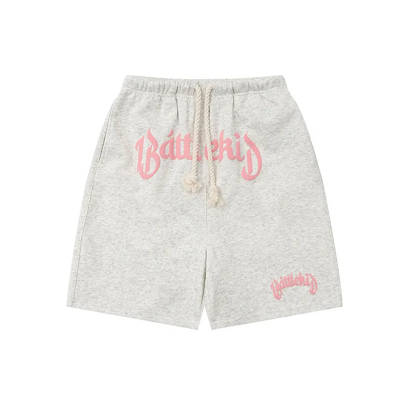 Cotton blend cropped sweatpants in street style loose fit design