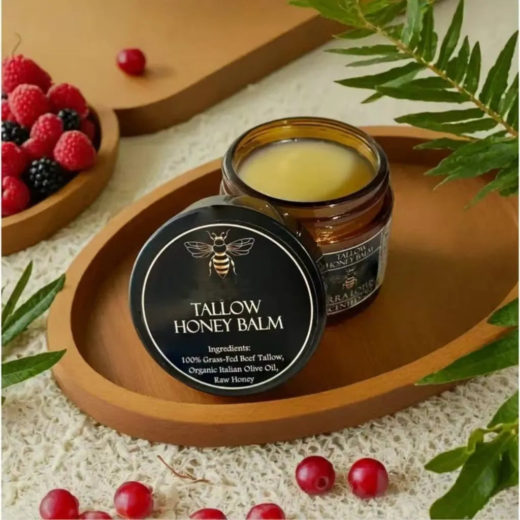 Honey Butter Moisturising Facial Cream jar with 57g net content, shown with Citrus, Lavender and Fragrance-Free options.