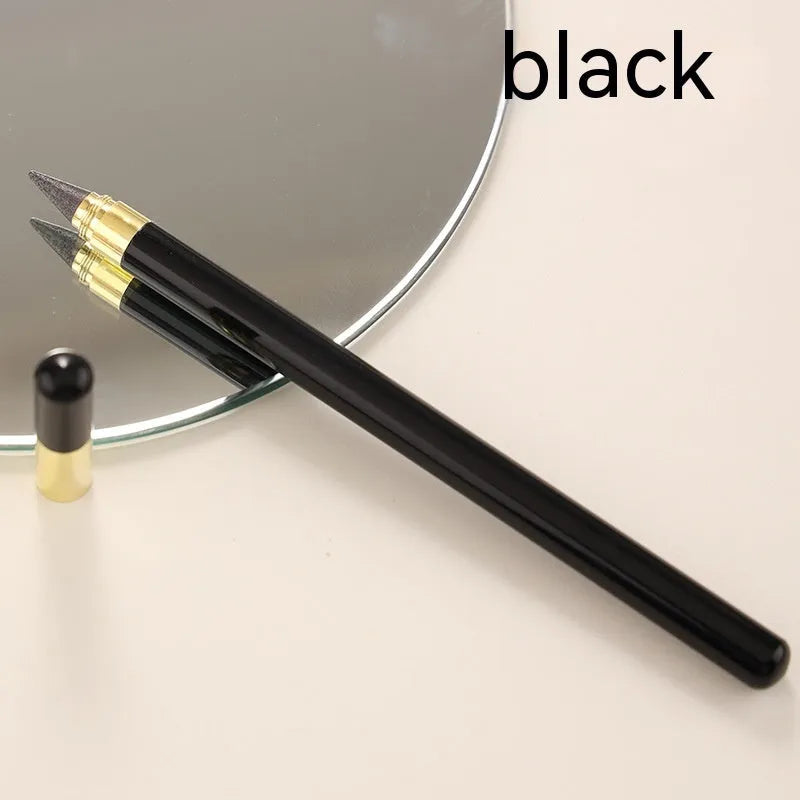 Transparent acrylic mechanical pencil with alloy tip showing coloured lead inside