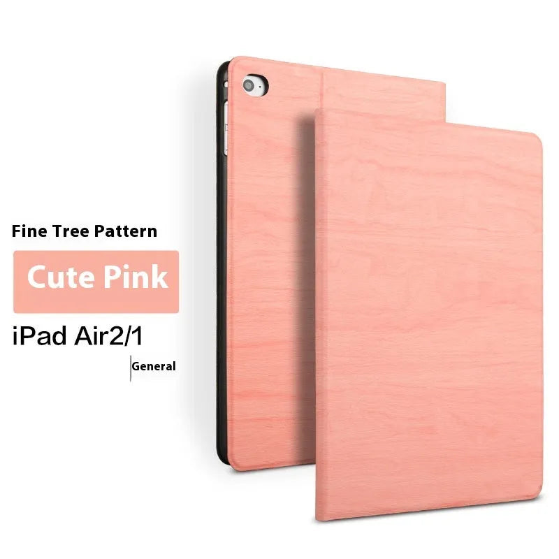 Universal iPad protective cover with built-in sleep bracket in imitation leather, available in sapphire blue and black colours