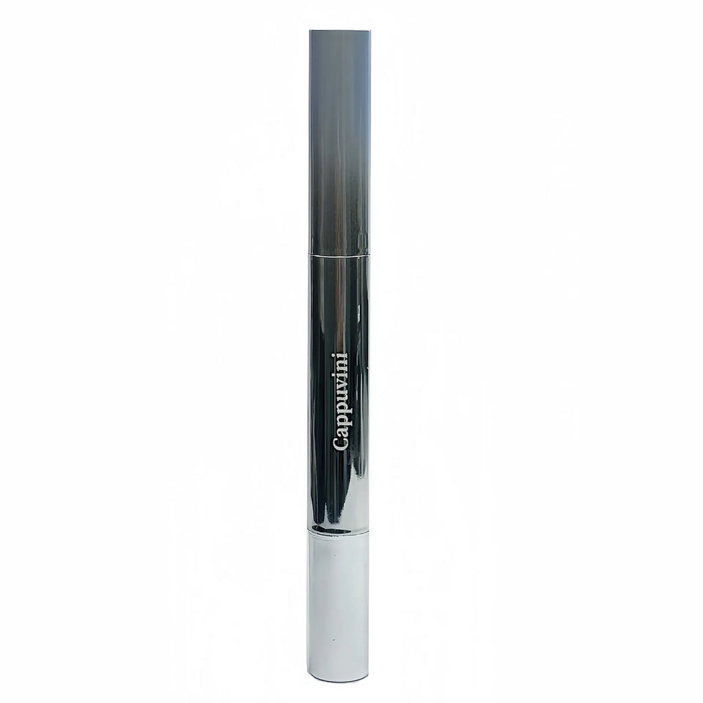 Mirror Water Light lipstick in six sheer fruit ice shades on a white background