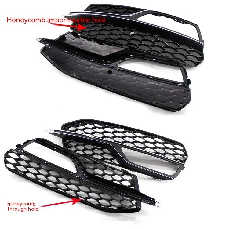 Electroplated ABS fog lamp grille for Audi A3 Sport S3 2013-2016 black left opaque option