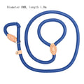 Blast race training dog collar leash set with automatically tightening mechanism and rope construction