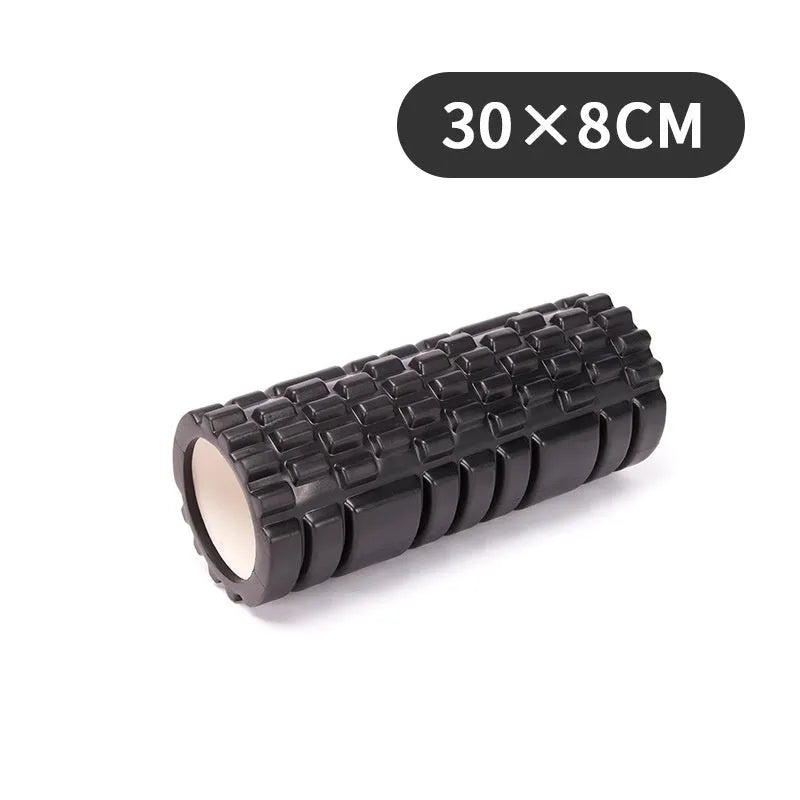 EVA foam roller fitness equipment in multiple colours and sizes for running recovery and yoga