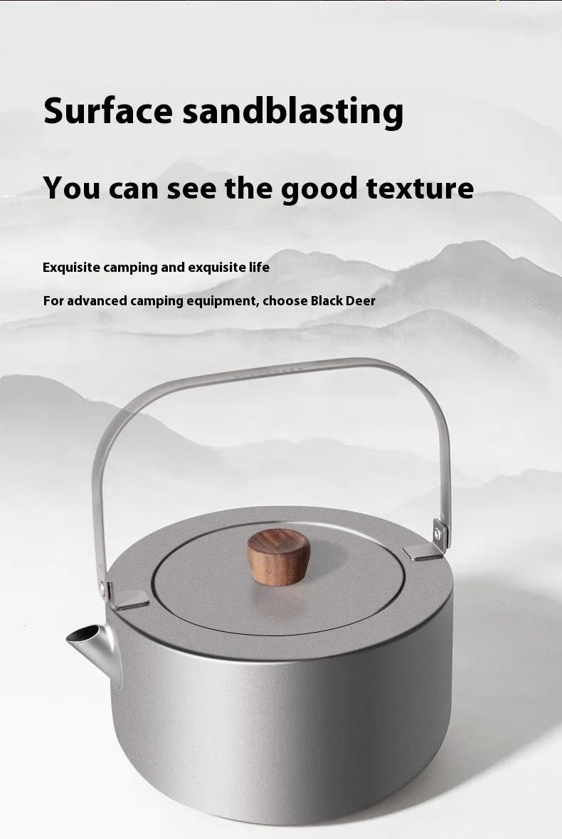 Yi titanium kettle 1.2L ultra-light camping outdoor boiling teapot