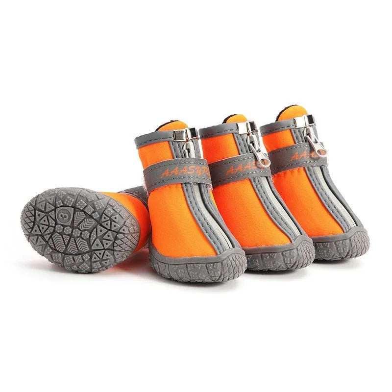 Pet dog shoes waterproof rain boots rubber non-slip breathable mesh and cloth options for small medium dogs