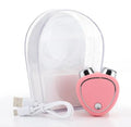 Micro current beauty instrument roller massager in pink for facial care with ABS build