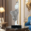 48cm modern sculptured character ornament in rose gold or silver colour on display surface