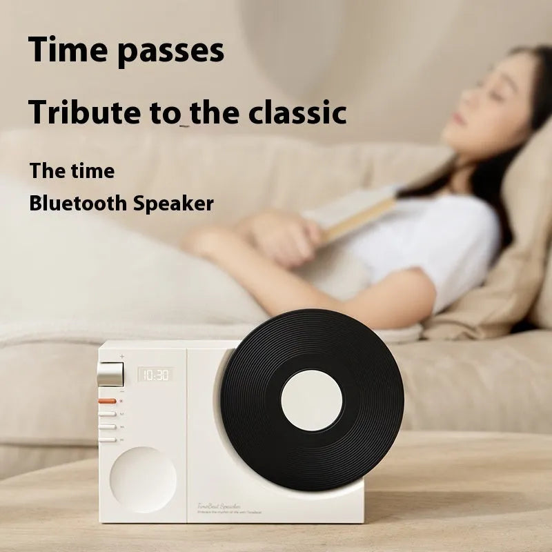 Mini Bluetooth speaker with card slot in Obsidian Black, Coral Pink, Ivory White and Plum Green colours