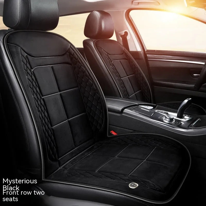 Car heating cushion with automatic temperature control in beige, black or coffee colours
