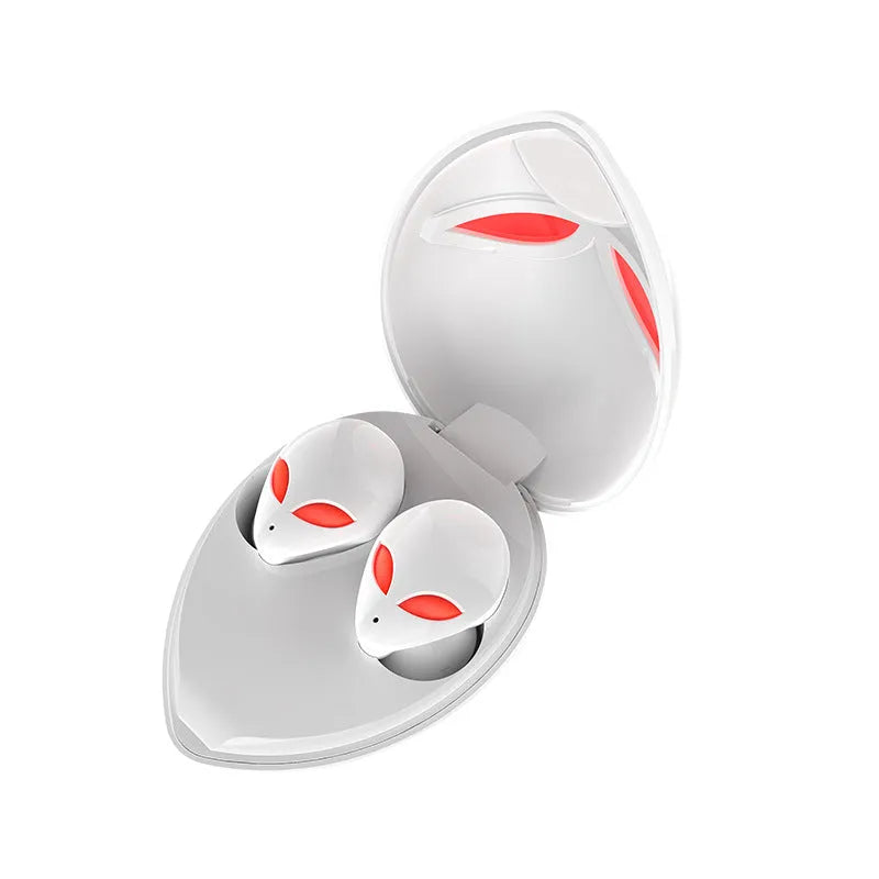 Creative Outer T8 Starman alien design Bluetooth wireless earphones in black or white with LED lights