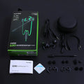 Shuangmai wired in-ear gaming headset with 1.5cm cable in black, green, or red colours