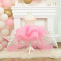 Girls linen princess dress in fairy mori style with small trailing host design, available in four colours and heights 80cm to 160cm.