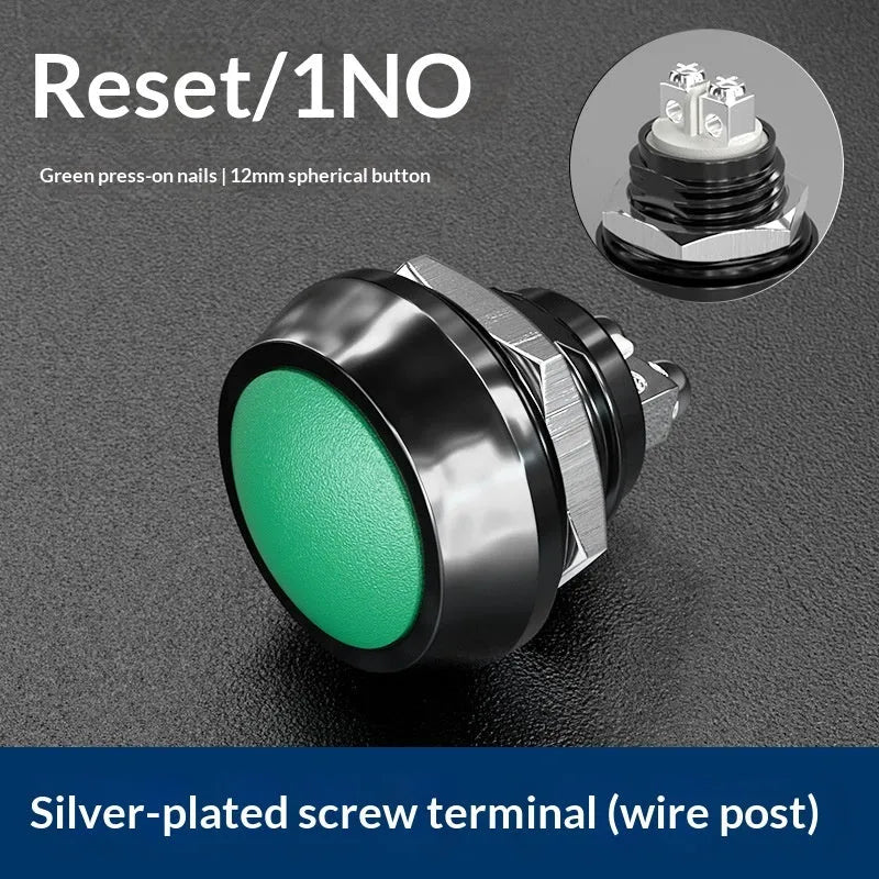 12mm red wave spherical handle self-resetting electronic remote control switch button