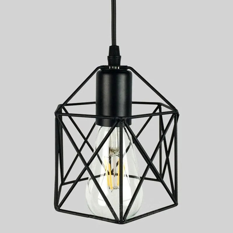 American country style iron decorative LED lamp with push button switch