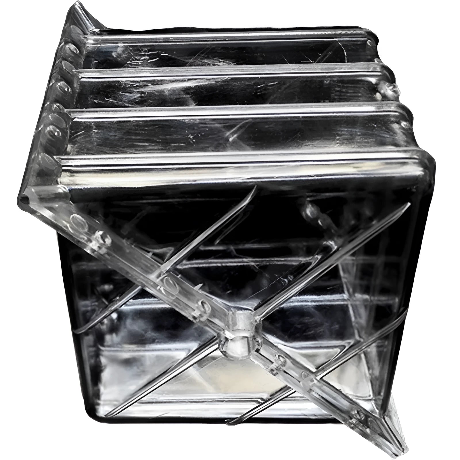 Square plastic watermelon growth mould for creating cube-shaped fruit in agricultural settings