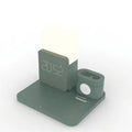 3 in 1 multi-function Qi wireless charging stand in dark green, light green, and black colour options