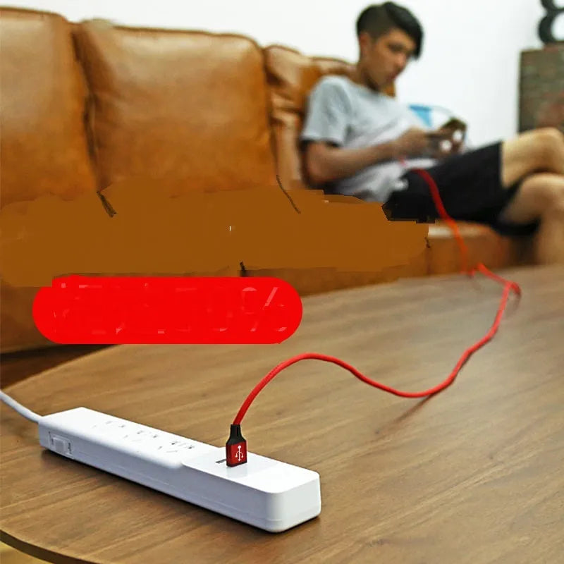2 metre long mobile phone data cable in multiple colour options
