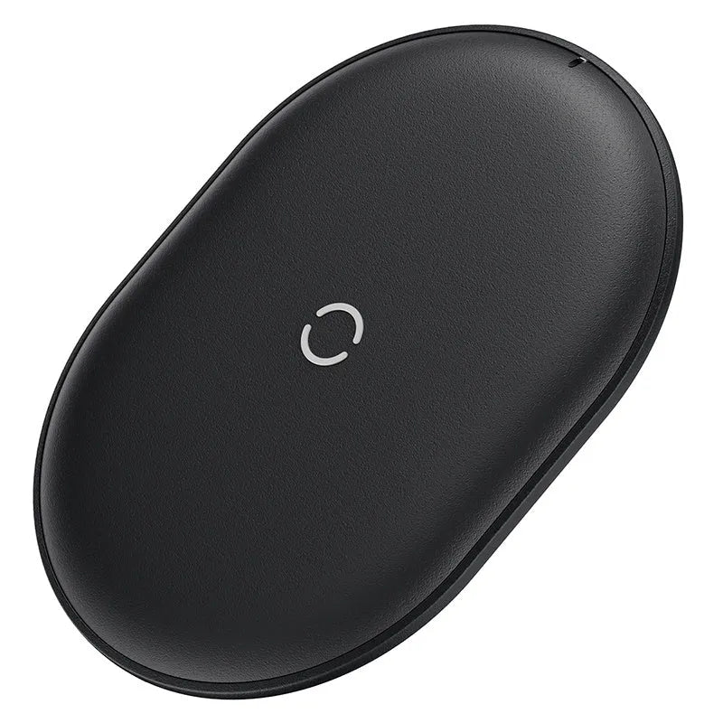 Baseus 15W wireless charging pad with textured anti-slip surface in black colour option