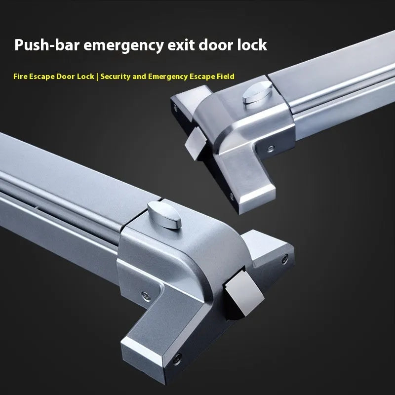 Stainless steel fire door push lock with external handle for 65cm baked paint single doors