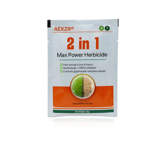 2 In 1 Max Power Herbicide 25g pack with glufosinate and HPPD inhibitor for weed control