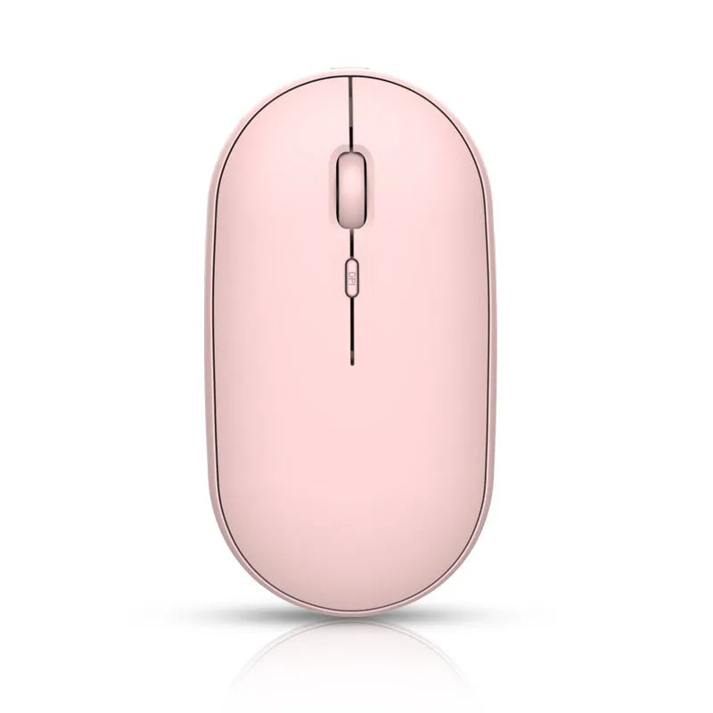 Rechargeable wireless dual-mode Bluetooth mouse, 105x60x20mm, 500mAh, 800-1200-1600 DPI, white pink green black