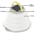 White plastic camping lamp with large capacity LED lighting and single-key switch