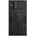 Black Rhinoceros sliding cover ring bracket protective case for Apple iPhone 13 in black colour